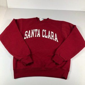 Champion Santa Clara Broncos Sweatshirt Adult Extra Small Red Faded ECO Crewneck